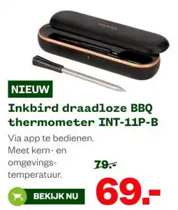 Welkoop Inkbird draadloze BBQ thermometer INT-11P-B aanbieding