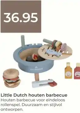 Prenatal Little Dutch houten barbecue Houten barbecue aanbieding