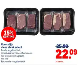 Makro Horecalijn vlees steak select aanbieding
