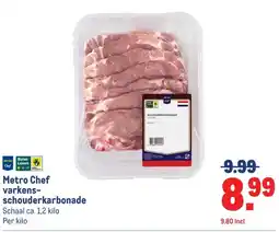 Makro Metro Chef varkens-schouderkarbonade aanbieding