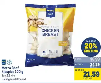 Makro Metro Chef kipspies 100 g aanbieding