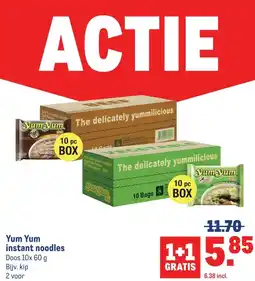 Makro Yum Yum instant noodles aanbieding