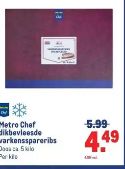 Makro Metro Chef dikbevleesde varkensspareribs aanbieding