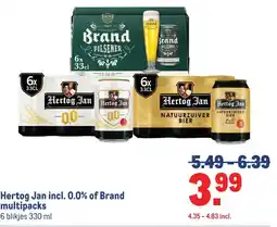 Makro Hertog Jan incl. 0.0% of Brand multipacks aanbieding