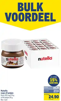 Makro Nutella cups of potjes aanbieding