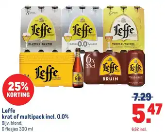 Makro Leffe krat of multipack incl. 0.0% aanbieding