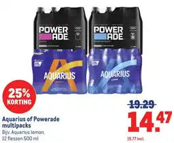 Makro Aquarius of Powerade multipacks aanbieding