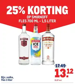 Makro Bijv. vodka, aanbieding