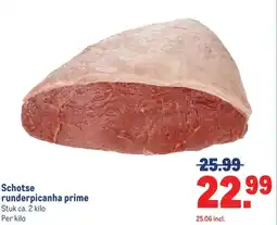 Makro Schotse runderpicanha prime aanbieding