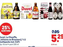 Makro Duvel, La Chouffe, Liefmans en Brouwerij 't IJ multipacks incl. 0.0% aanbieding