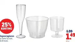 Makro Wegwerpglazen aanbieding