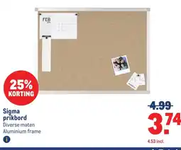Makro Sigma prikbord aanbieding