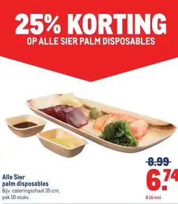 Makro Alle Sier palm disposables aanbieding