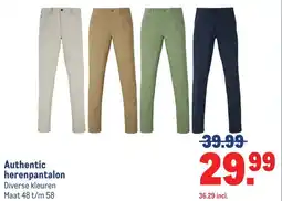Makro Authentic herenpantalon aanbieding