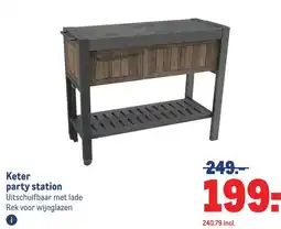 Makro Keter party station aanbieding