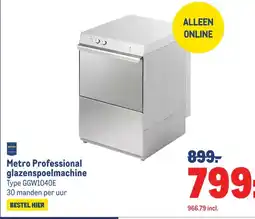 Makro Metro Professional glazenspoelmachine aanbieding