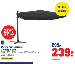 Makro Metro Professional zweefparasol aanbieding