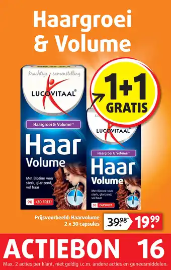 Lucovitaal Haargroei & Volume aanbieding
