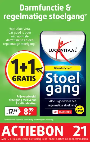 Lucovitaal Darmfunctie & regelmatige stoelgang aanbieding