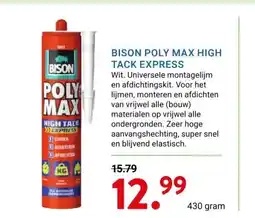 Kluswijs BISON POLY MAX HIGH TACK EXPRESS aanbieding