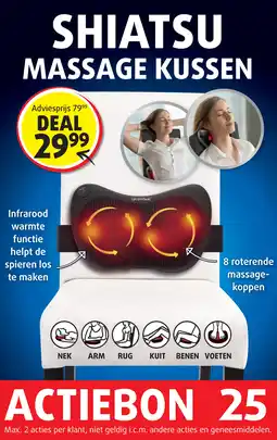 Lucovitaal SHIATSU MASSAGE KUSSEN aanbieding