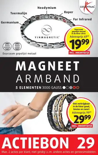 Lucovitaal MAGNEET ARMBAND aanbieding