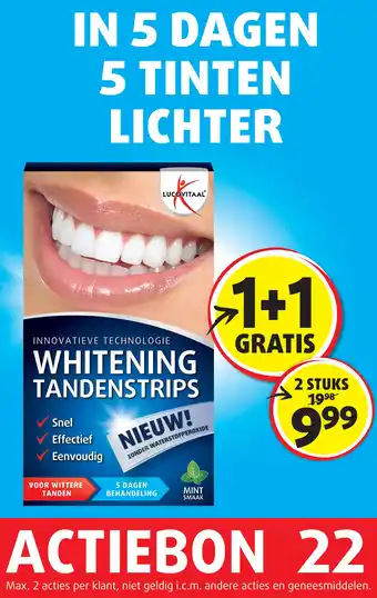 Lucovitaal WHITENING TANDENSTRIPS aanbieding