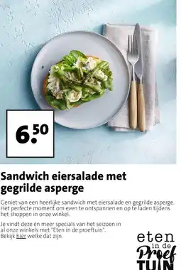 Intratuin Sandwich eiersalade met gegrilde asperge aanbieding