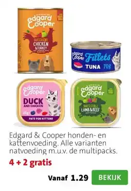 Intratuin Edgard & Cooper honden- en kattenvoeding. Alle varianten natvoeding m.u.v. de multipacks. aanbieding