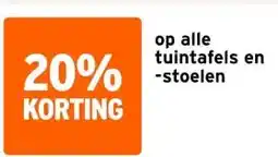 GAMMA op alle tuintafels en -stoelen aanbieding