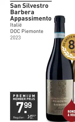 Gall & Gall San Silvestro Barbera Appassimento 75CL aanbieding