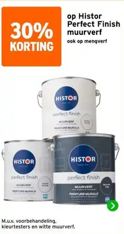 GAMMA op Histor Perfect Finish muurverf ook op mengverf aanbieding