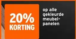 GAMMA op alle gekleurde meubel- panelen aanbieding