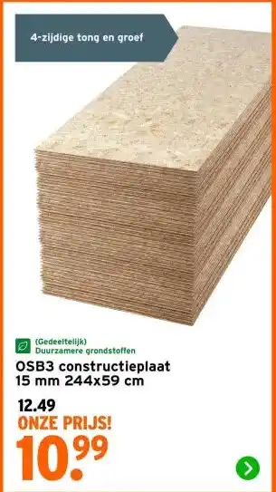 GAMMA OSB3 constructieplaat 15 mm aanbieding
