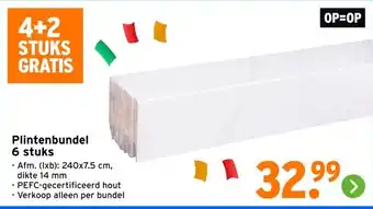 GAMMA Plintenbundel 6 stuks aanbieding