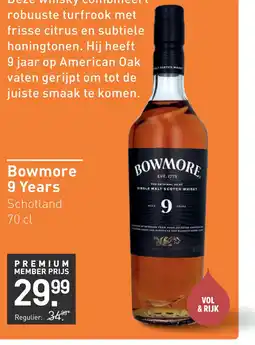 Gall & Gall Bowmore 9 Years 70CL aanbieding