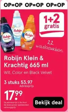 Etos Robijn Klein & Krachtig 665 ml aanbieding