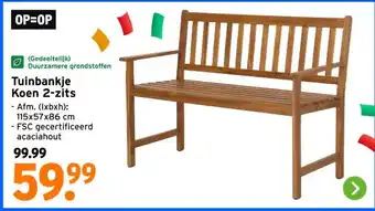 GAMMA Tuinbankje Koen 2-zits aanbieding