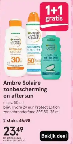 Etos Ambre Solaire zonbescherming en aftersun aanbieding