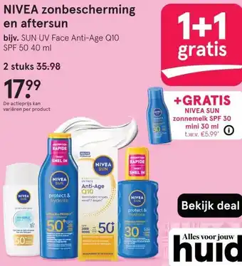 Etos NIVEA zonbescherming en aftersun aanbieding