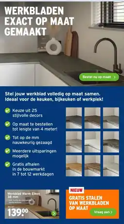 GAMMA Werkblad Warm Eiken aanbieding