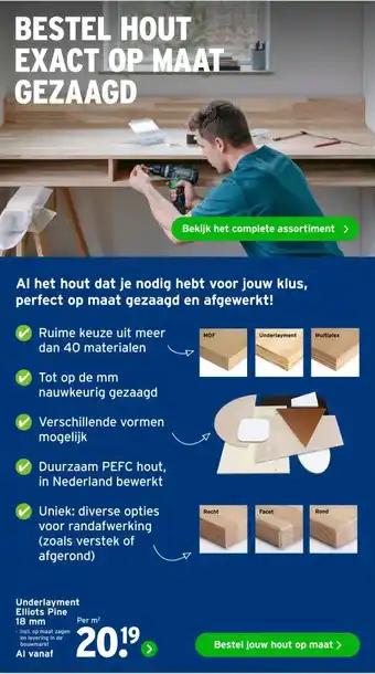 GAMMA Underlayment Elliots Pine aanbieding