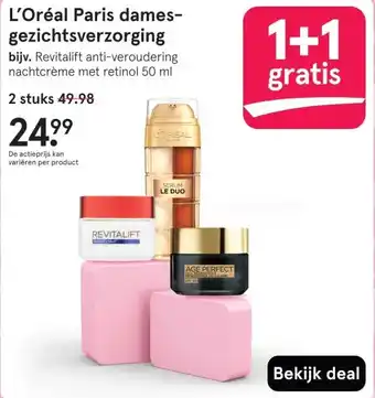 Etos L'Oréal Paris dames- gezichtsverzorging aanbieding