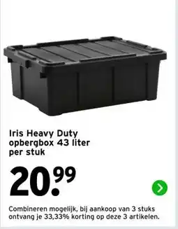 GAMMA Iris Heavy Duty opbergbox 43 liter aanbieding