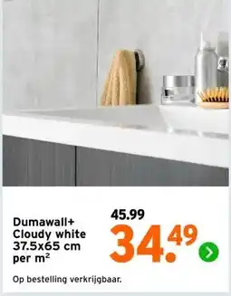 GAMMA Dumawall+ Cloudy white 37.5x65 cm aanbieding