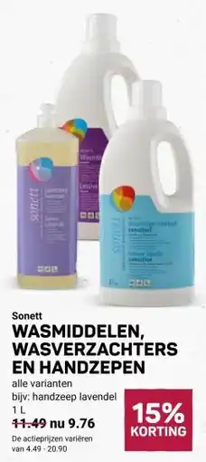 Ekoplaza WASMIDDELEN, WASVERZACHTERS EN HANDZEPEN aanbieding