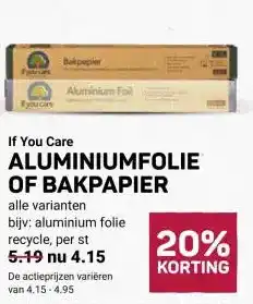 Ekoplaza ALUMINIUMFOLIE OF BAKPAPIER aanbieding