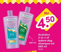 DA Andrélon 2-in-1 of iedere dag shampoo xxl 685 ml aanbieding