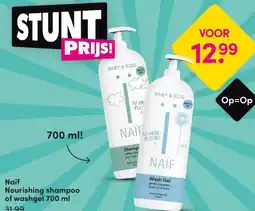 DA Naïf Nourishing shampoo of washgel 700 ml aanbieding
