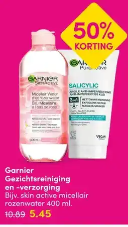 DA Garnier Gezichtsreiniging en -verzorging aanbieding